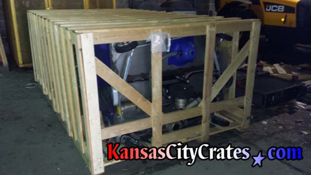 Finished crate before loading onto shipping pallet