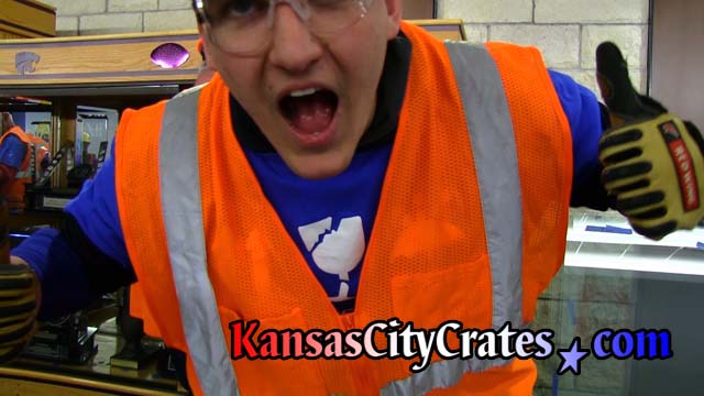 Kansas City Crates Safety Director give the thumbs up upon completition of project with no injuries