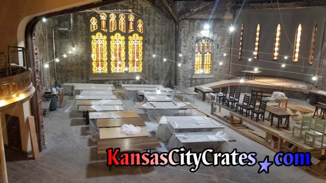 Kansas City Crates picks up Unruh Furniture Dining Room Table at their Kansas City Showroom