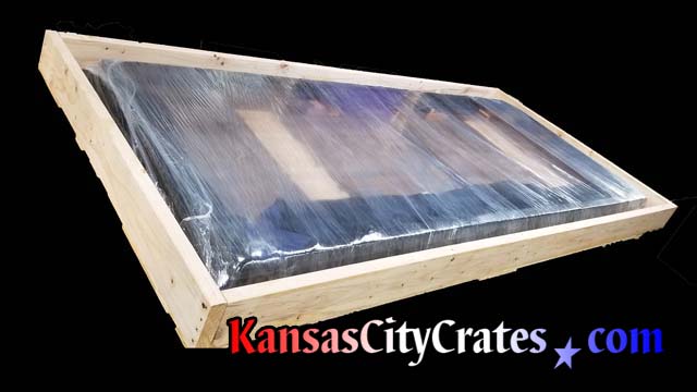 Custom crate is made to pack Unruh diniung room table for shipping to california
