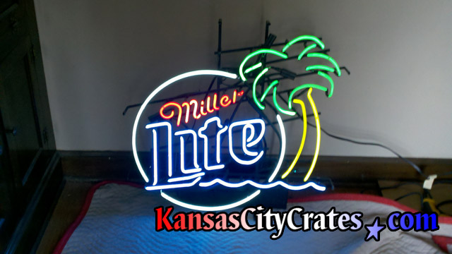 Lighted Miller Lite sign