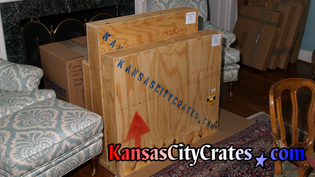 3 Vault like crates protect oil paintings during shipment.