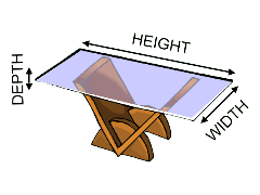 how to measure a glass table top