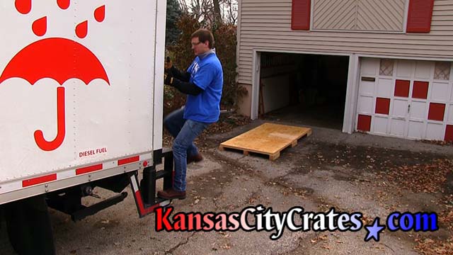 Preparing for assembly of Lift Van Type II storage vault at home in Kansas CIty KS 66112
